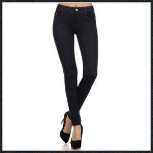 Yelete Black 5 Pockets Jeggings